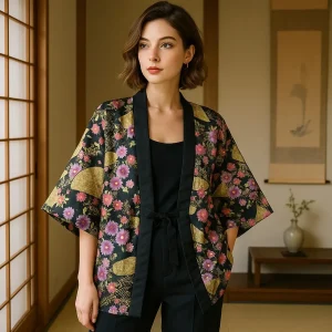 Manteau Kimono en Coton Léger
