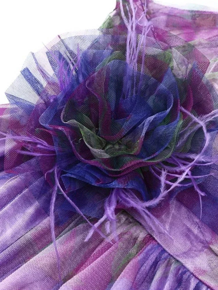 Amélie - Robe de Soirée Asymétrique | Élégance Florale | Flottante & Féminine – Image 3