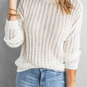 Pull Maille Ajourée | Léger & Chic | Confort Mi-Saison