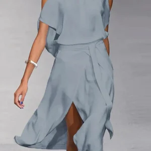 Robe Épaules Dénudées | Viscose | Fluide et Élégante