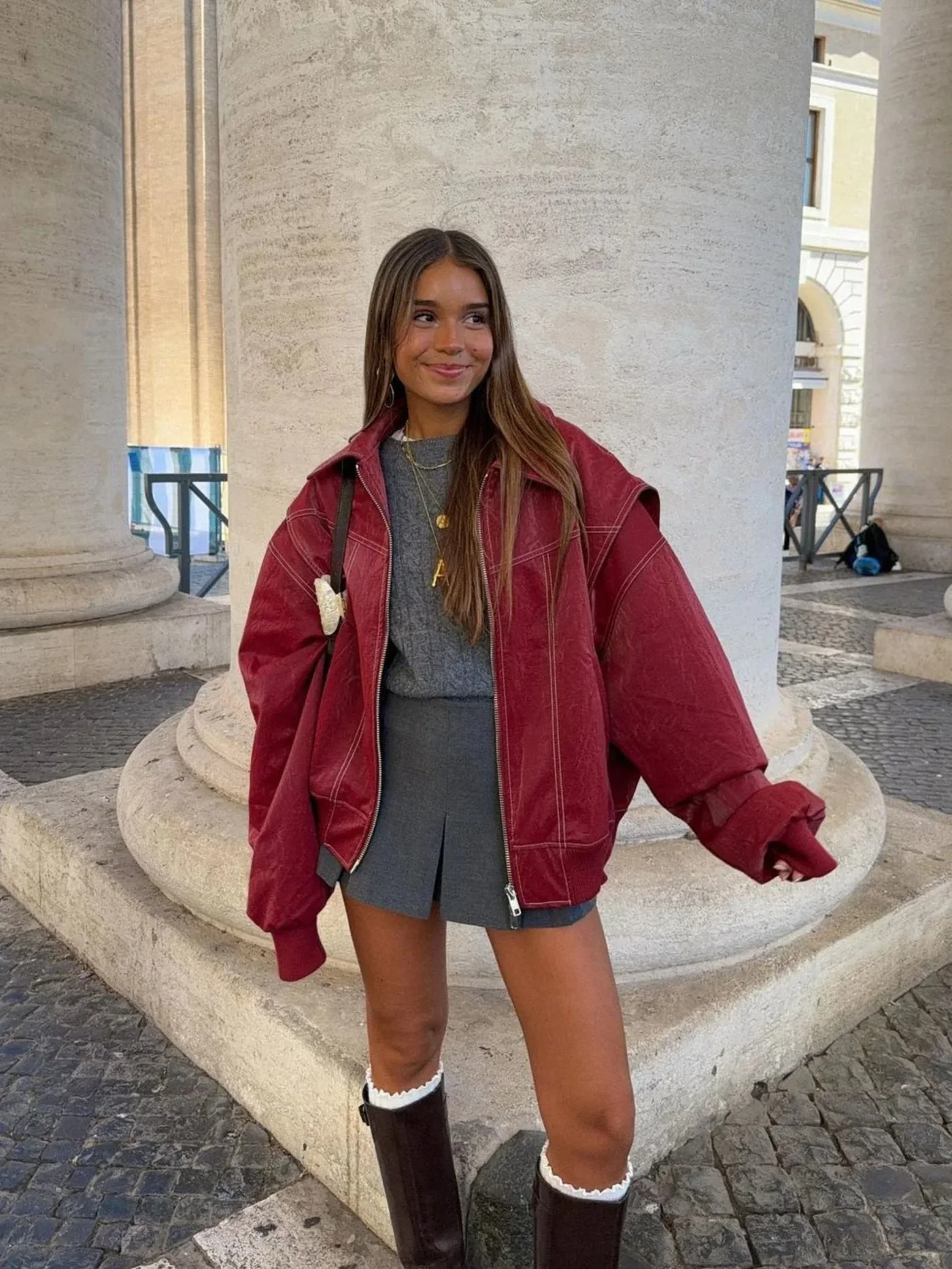 Veste Oversize Bordeaux | 100% Coton | Style Vintage & Urbain