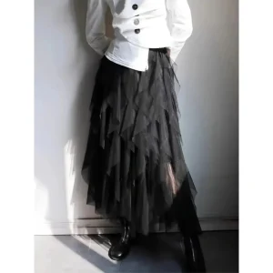 Jupe en Tulle à Volants | Tulle & Polyester | Style Audacieux et Élégant