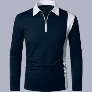 Polo Manches Longues | Col Zippé | Élégance & Confort