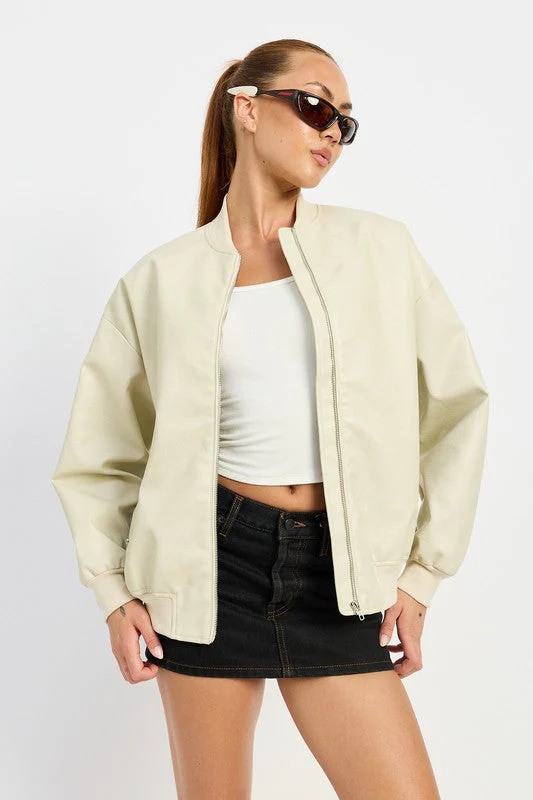 Zipped Jacket Bombers Cut | Audacious Minimalism
