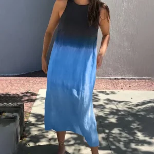 Robe Dégradée | Bleu & Noir | Minimaliste et Légère