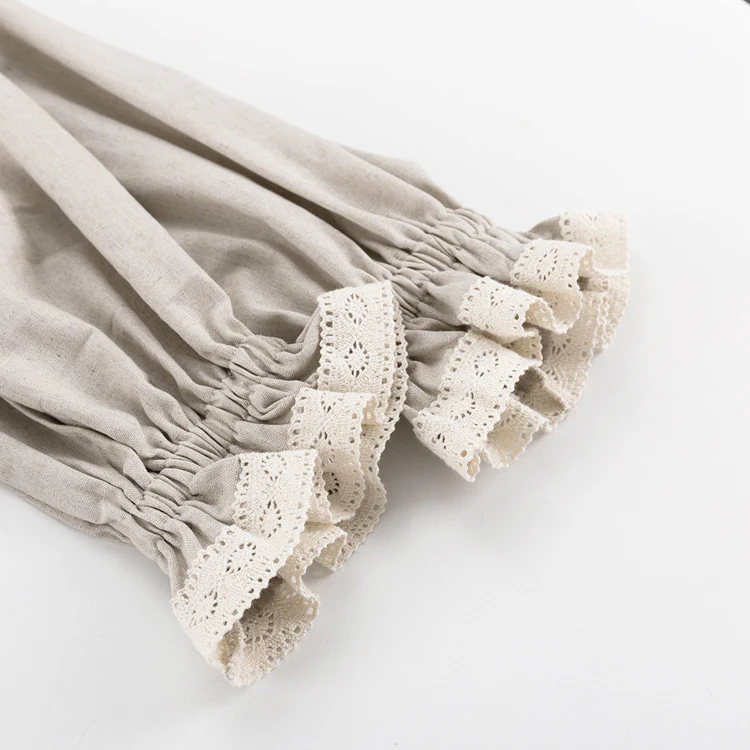 Robe Empire Bohème | Lin | Manches Bouffantes & Détails Dentelle – Image 6