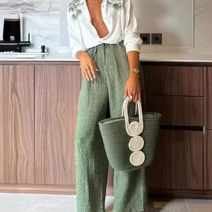 Ensemble Estival | Coton | Coupe Décontractée avec Détails Tropicaux