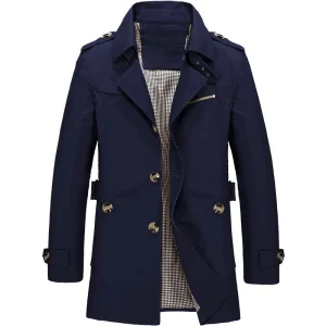 Trench-Coat Classique | Bleu Marine | Élégant et Polyvalent