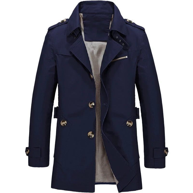 Trench-Coat Classique | Bleu Marine | Élégant et Polyvalent