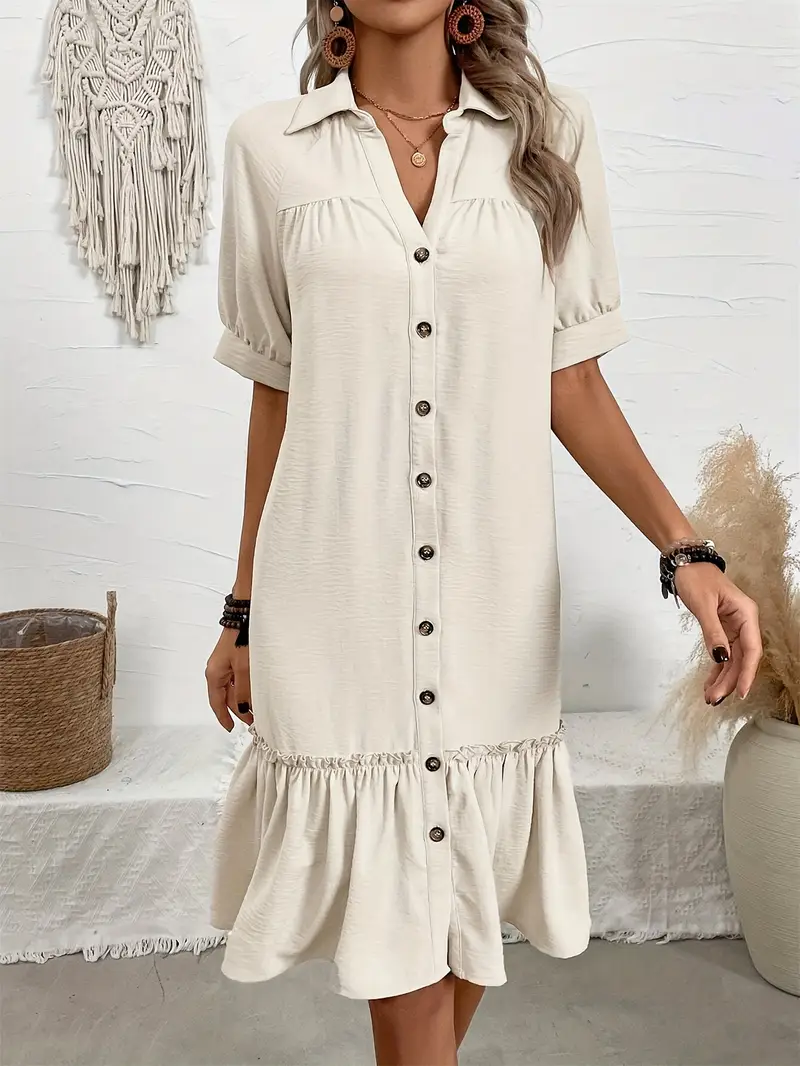 Elegant Button-down Shirt Dress | Casual and Chic – Image 3