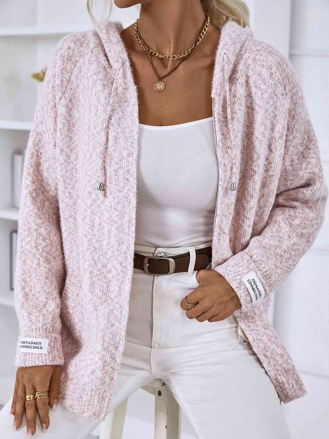 Cardigan Zippé en Maille | Doux & Stylé | Tendance Décontractée – Image 4
