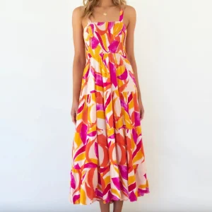 Smocked Strapless Midi Dress | Éclat et Légèreté