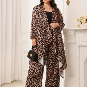 Fluid Leopard Outfit | Audace Elegance and Comfort Plus-Size