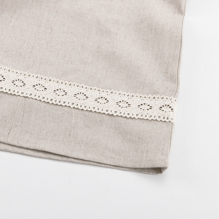 Robe Empire Bohème | Lin | Manches Bouffantes & Détails Dentelle – Image 7