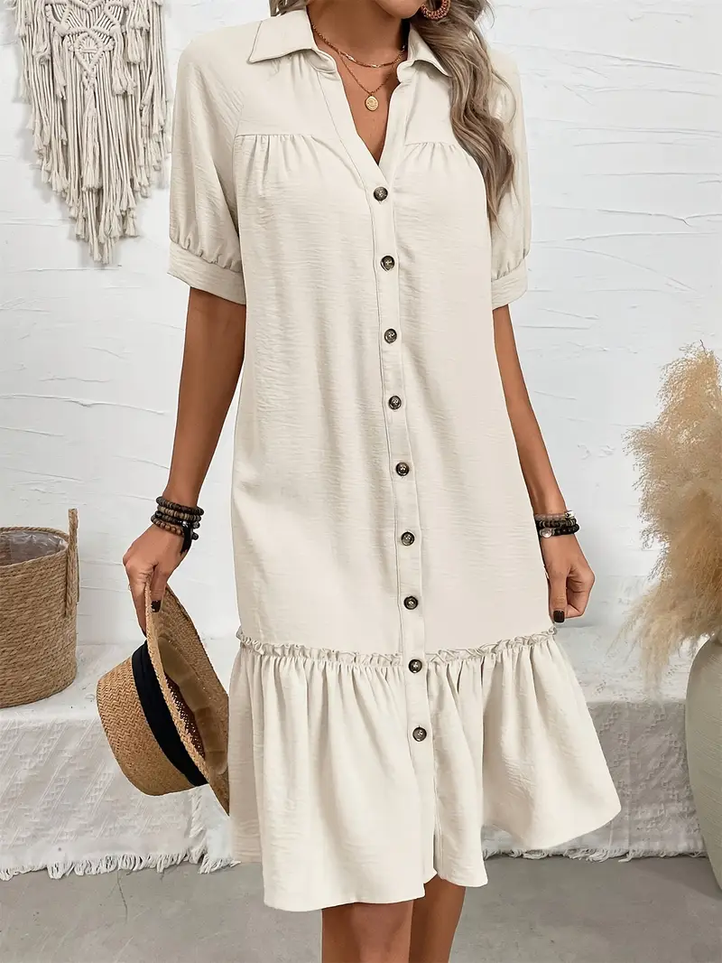 Elegant Button-down Shirt Dress | Casual and Chic