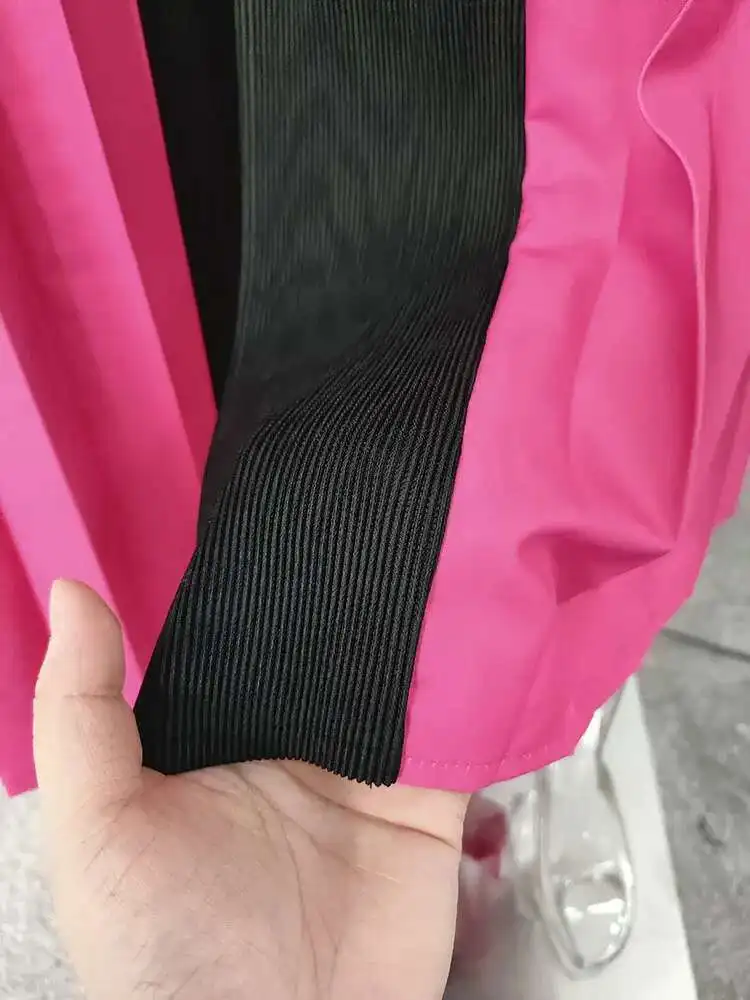 Abaya Kimono Plissée Rose Dégradé – Image 5