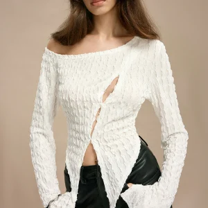 Asymmetrical Top | Textured Cotton | Sculpted and Modern Cut