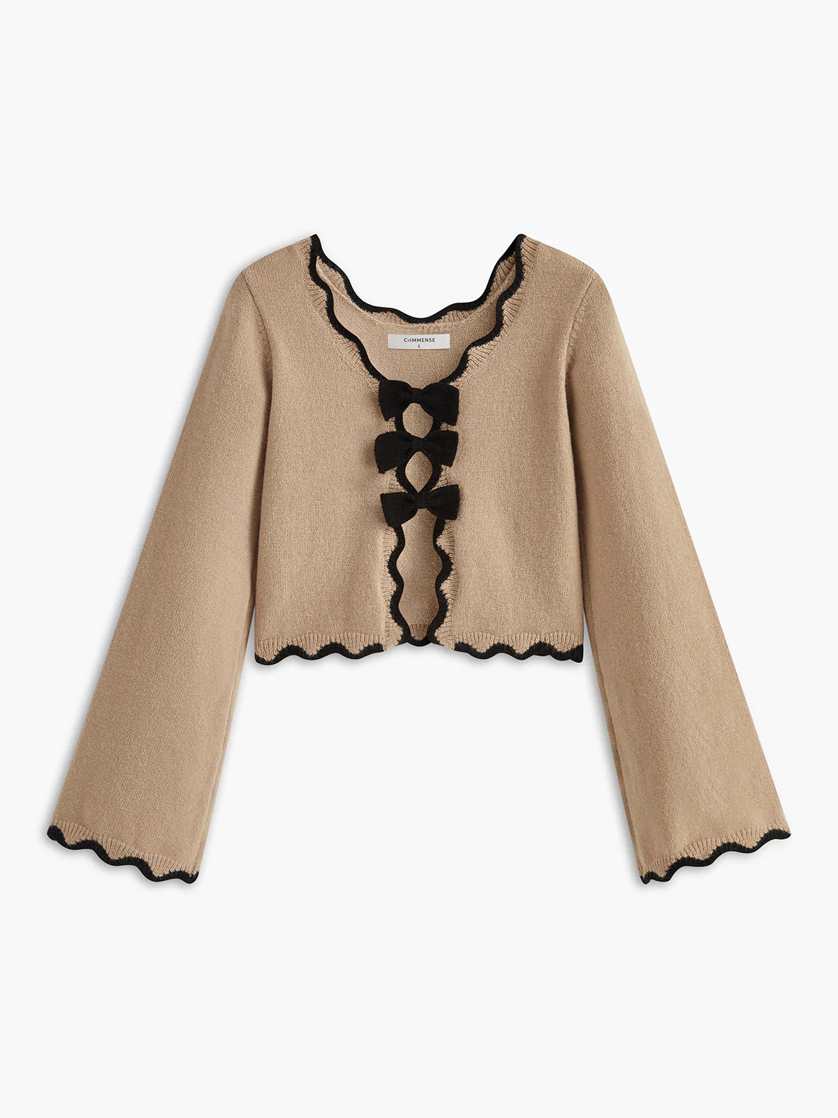 Amélie - Cardigan Court | Détails Noeuds | Élégant et Féminin