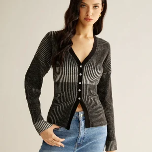 Cardigan à Rayures Dégradées | Coupe Cintrée | Léger et Moderne