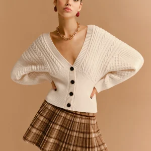 Cardigan à Manches Chauve-souris | Maille Texturée | Silhouette Structurée