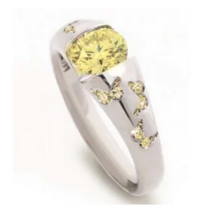 Bague Chevalière avec Papillon