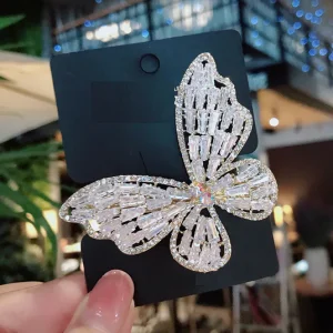 Barrette Papillon Cristal