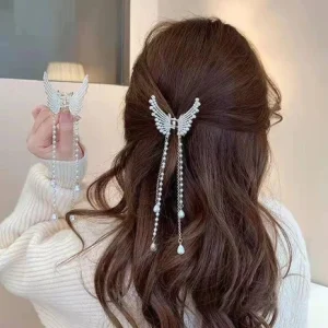 Barrette Papillon Pendante