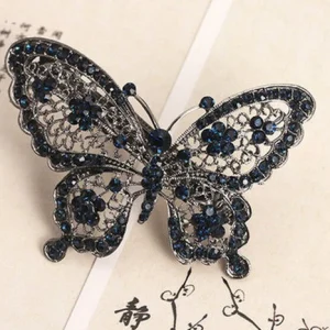 Barrette Papillon Pierres