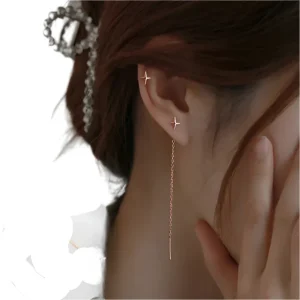Boucles d’Oreilles Chaînette à Etoile