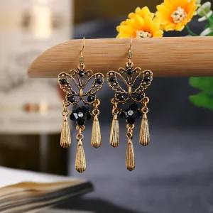 Boucles d'Oreilles Papillon Antique