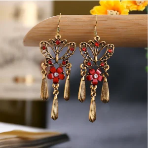 Boucles d'Oreilles Papillon Indiennes