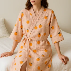 Chemise de Nuit Coton Kimono