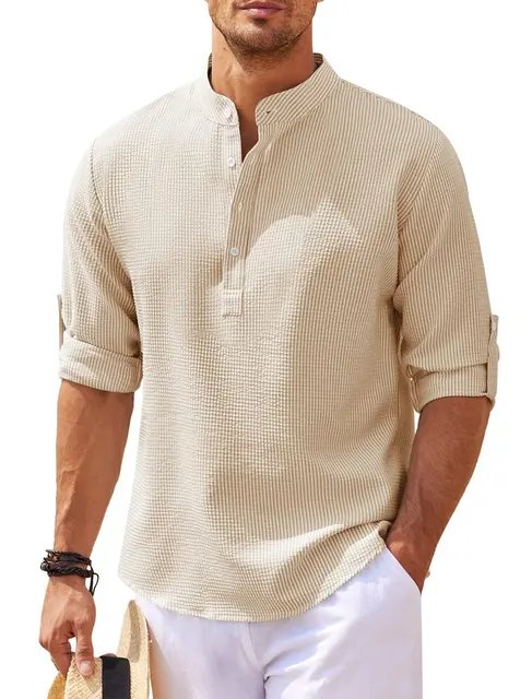 Chemise Col Mao | Légère & Élégante | Style Estival – Image 6