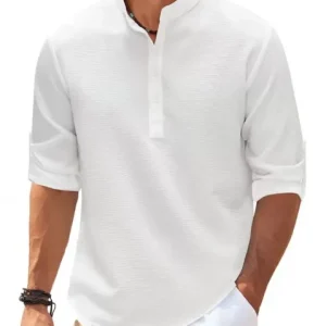 Chemise Col Mao | Légère & Élégante | Style Estival