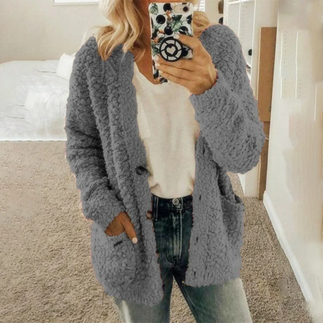 Cardigan Sherpa | Doux & Confortable | Coupe Décontractée – Image 2