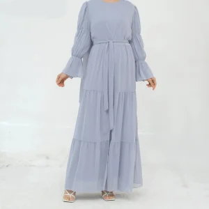 Ensemble Abaya Kimono Longue Voilée