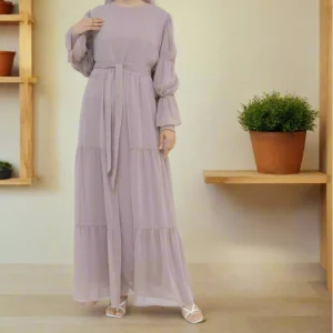 Ensemble Kimono Abaya Fluide Rose