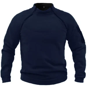Sweat à Col Montant | Bleu Marine | Confort & Style