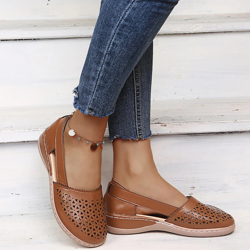 Ballerines Ajourées Rose | Confort Quotidien & Détail Découpé Chic