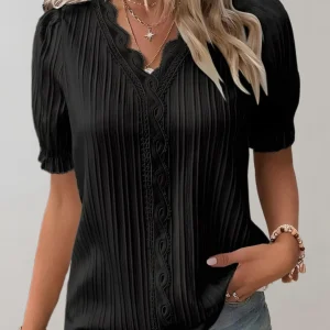 Blouse Plissée | Chic Décontracté et Détails Subtils