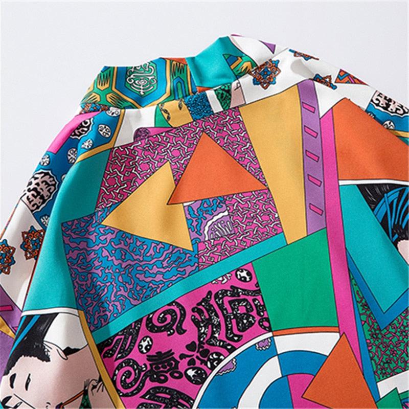 Kimono Court Femme Coloré – Image 4