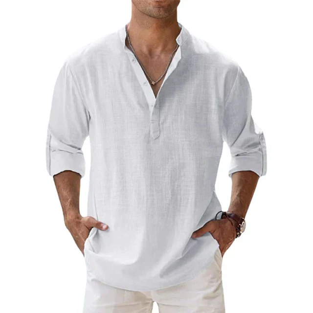 Chemise Col Tunisien | Légère & Respirante | Style Décontracté – Image 8