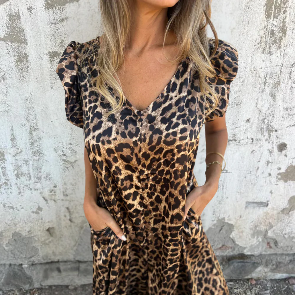 Animal Print Fluid Dress | Style Audacieux et Libre