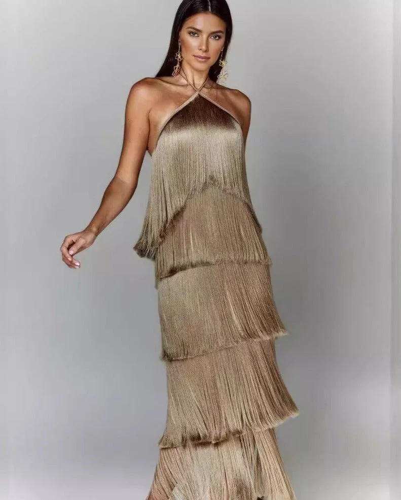 Robe Maxi à Franges | Festive et Remarquable – Image 6