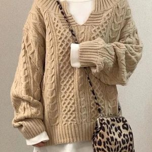 Pull Oversize Torsadé | Tricot Épais | Chaud et Tendance