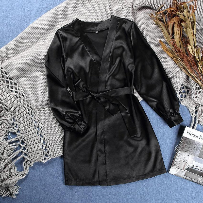 Peignoir Kimono Noir – Image 4