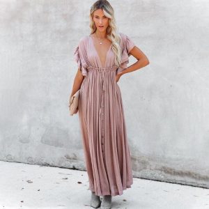 Robe Longue Kimono Femme