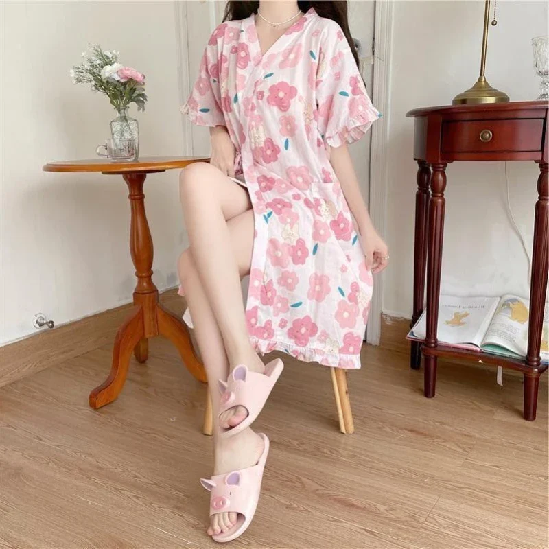 Peignoir Kimono Lapin Fleuri – Image 5