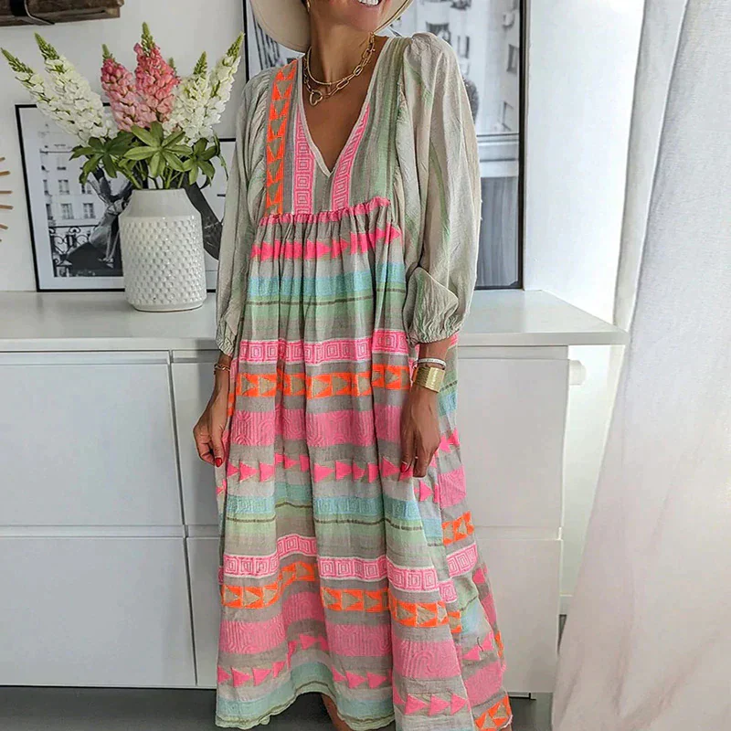 Amaya - Robe Maxi Bohème | Coton et Lin | Chic et Confortable