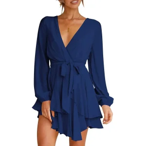 Navy Blue Kimono Robe
